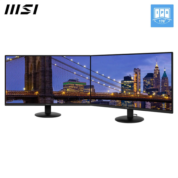 MSI PRO MP251 24.5 Inch Full HD Office Monitor - 1920 x 1080 IPS Panel, 100 Hz, Eye-Friendly Screen, Built-in Speakers, Tilt-Adjustable - HDMI 1.4b, D-Sub (VGA)