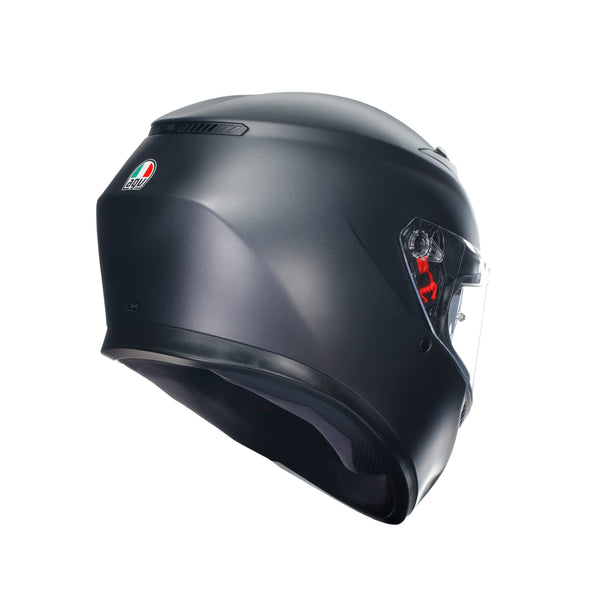 AGV K3 Full Face ECE 22.06 Motorcycle Helmet - Plain, Matt Black