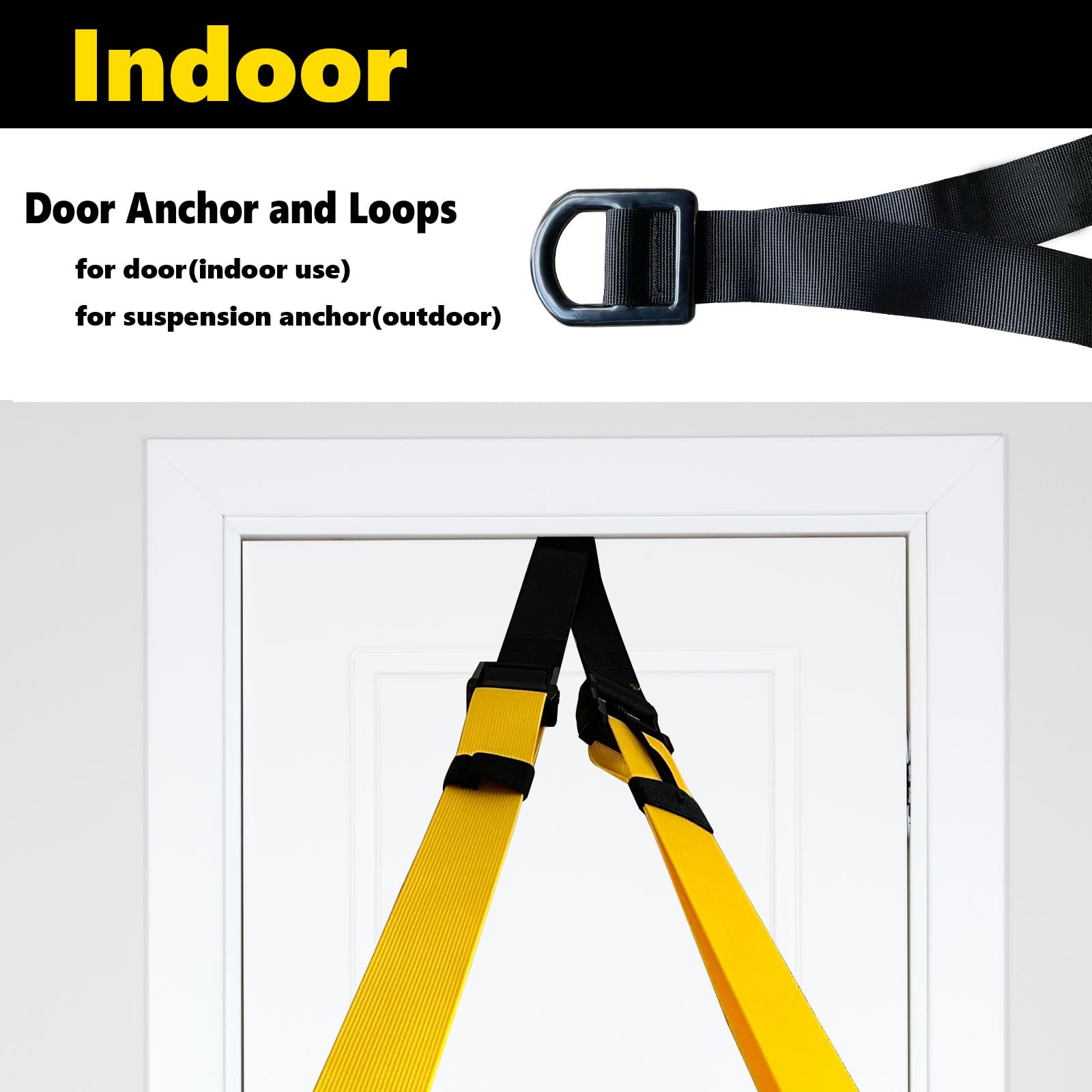 FITKIT Bodyweight Fitness Training Kit, Home Resistance Trainer Straps for Total Body Workouts (Yellow)