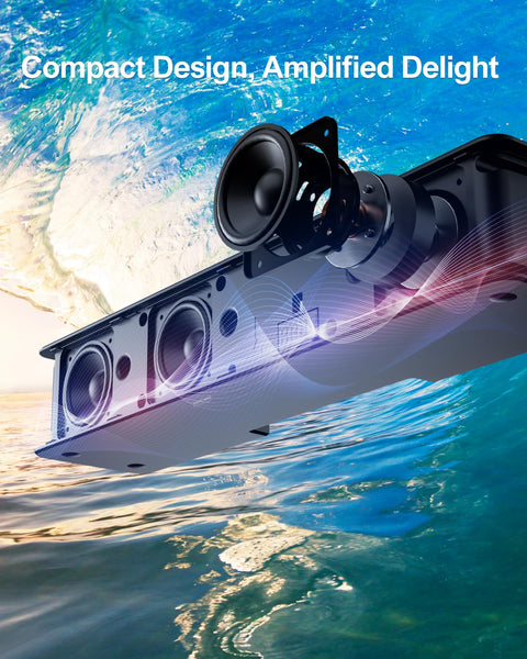 ULTIMEA 4.1ch Sound Bar for Smart TV with Subwoofer, App, Peak Power 200W, 2-in-1 Detachable Bluetooth 5.3 Soundbar, Bass Adjustable, 3 EQ Modes TV Sound Bar, ARC/Optical/Aux, Apollo S50 2025 Version