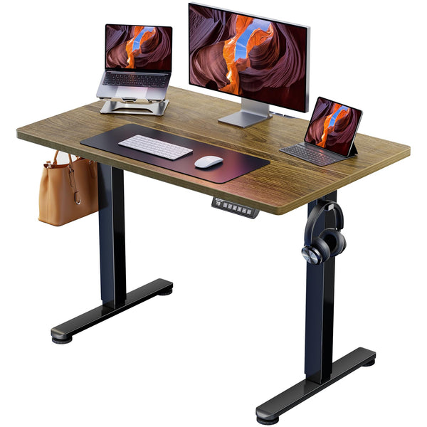 ErGear Electric Standing Desk Height Adjustable 120 x 60cm, Sit Stand Desk with 4 Memory Smart Pannel for Home Office with Splice Board