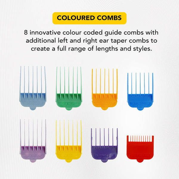 Wahl Colour Pro Cordless Combi Haircutting Kit, Hair Clipper & Trimmer for Full Haircuts, Rechargeable, Long Life Hair Clipper & Battery Powered Trimmer, Colour Coded for Easy Clipping, Full Haircuts