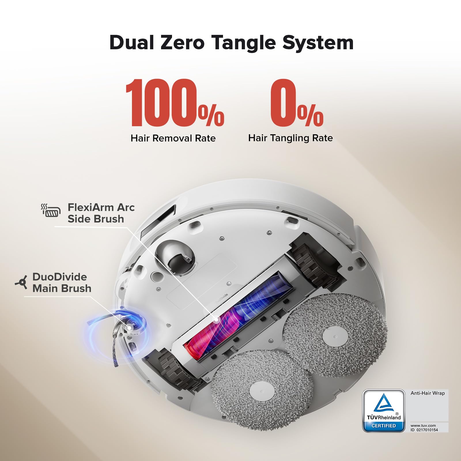 roborock Qrevo Curv S5X Robot Vacuum and Mop, 18500 Pa, Zero-Tangling System, FlexiArm Side Brush&Mop, 75°C Hot Water Mop Washing, Intelligent Dirt Detection, Self-Cleaning Multifunctional Dock 3.0