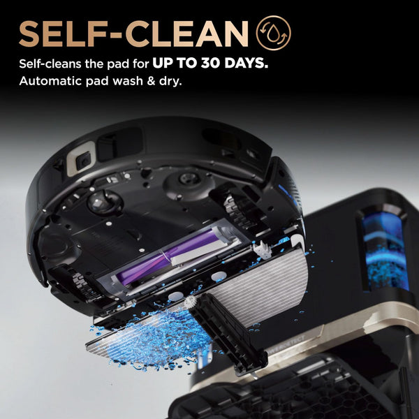 Shark PowerDetect 2-in-1 Robot Vacuum & Mop, NeverTouch Pro 60-Day Self Empty, Self-Refill and Self-Clean Robot Vacuum with 3D & LiDAR Navigation, NeverStuck Obstacle Bypass, WiFi/App White