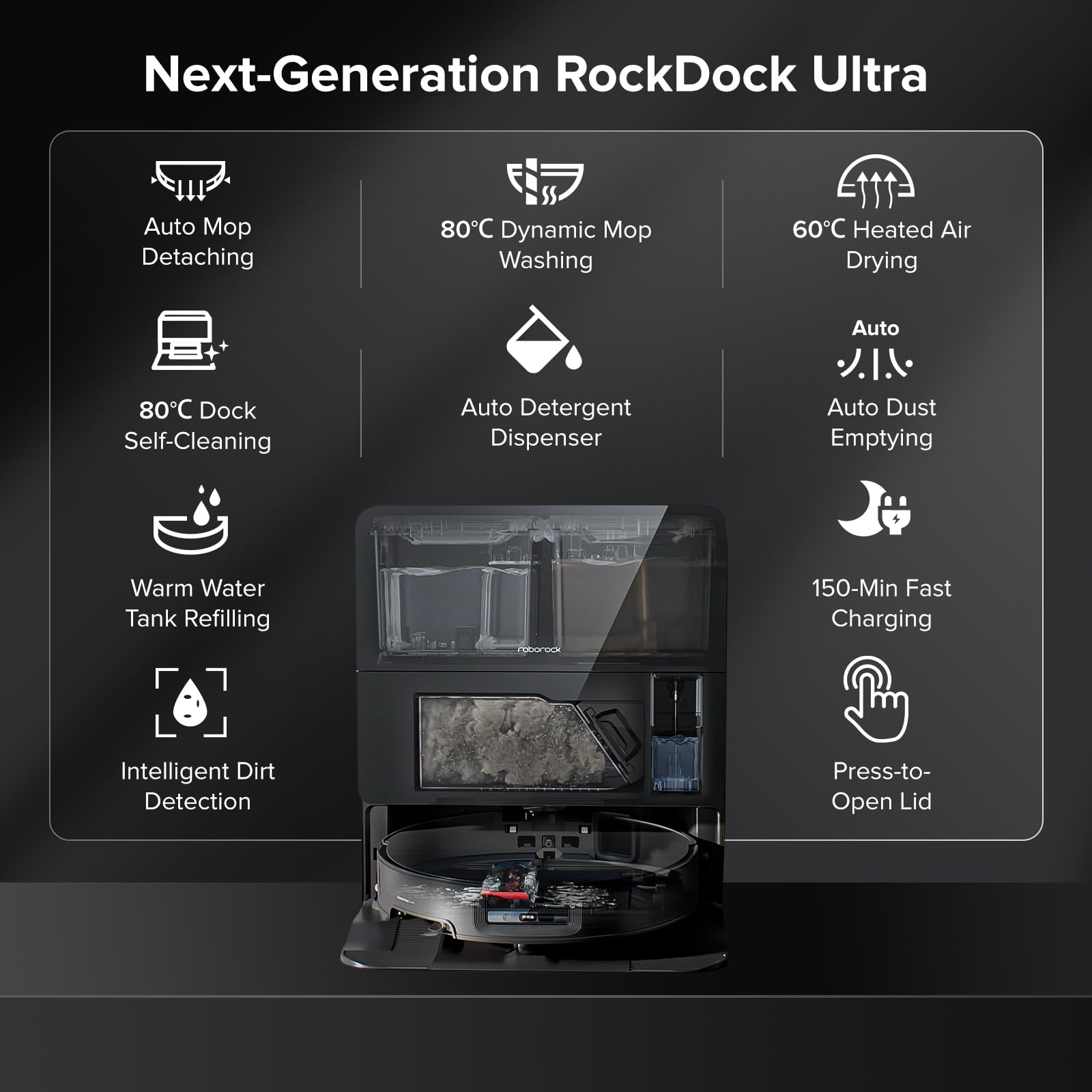 roborock Saros Z70 Robot Vacuum and Mop, OmniGrip Mechanical Arm, AI-Powered, 22,000Pa, 3.14'' Ultra Slim, FlexiArm Riser Technology, AdaptiLift Chassis, Obstacle Avoidance, Multifunctional Dock 4.0