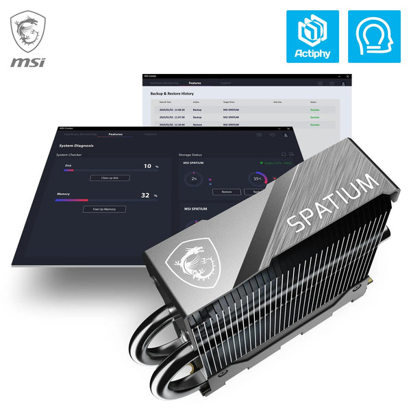 MSI SPATIUM S270 SSD 480GB - SATA 3 2.5" Solid State Drive, 500MB/s Read & 450MB/s Write, 3D NAND, Built-In Data Security, MSI Center - 5 Year Warranty (250 TBW)