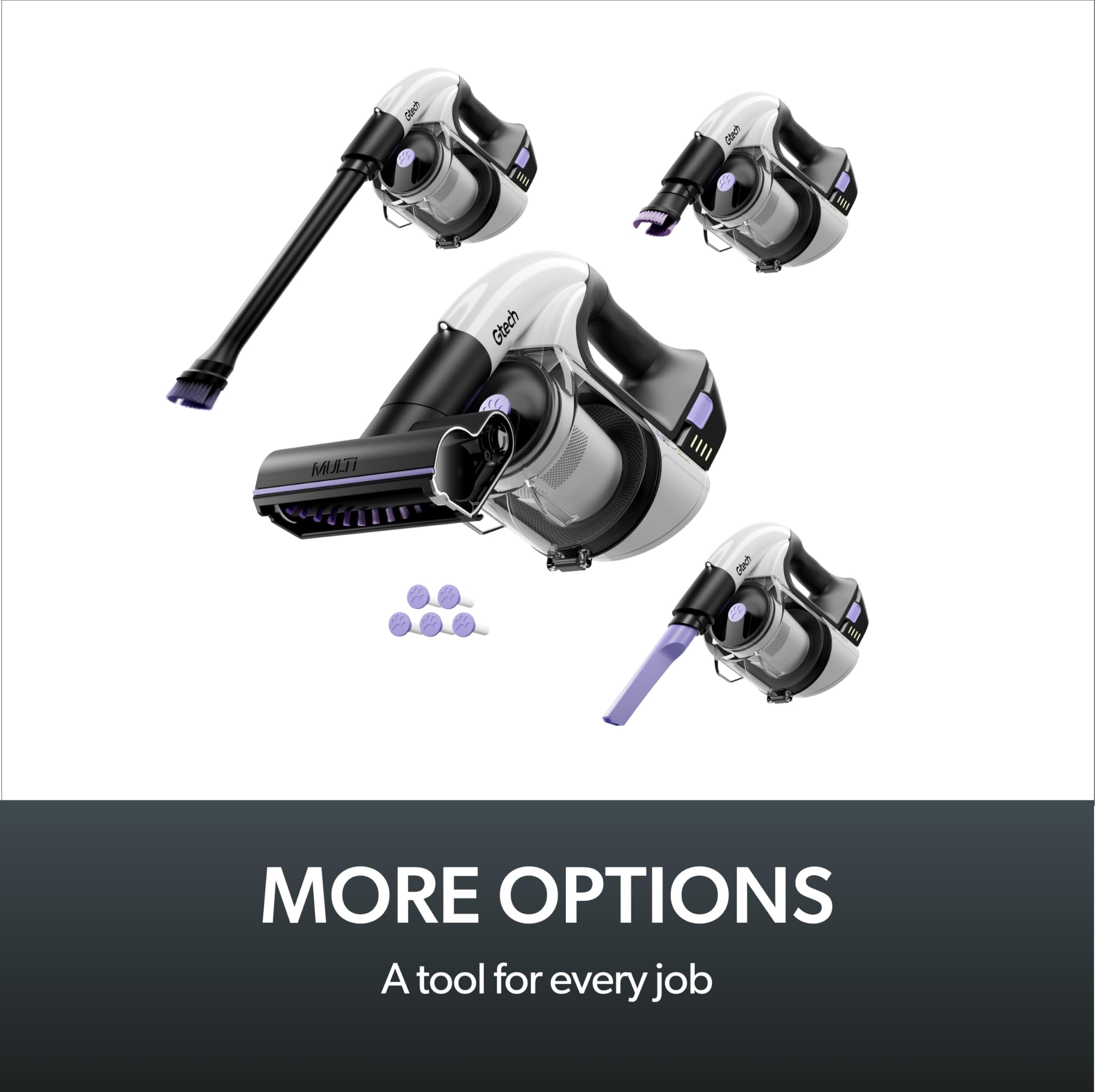 Gtech System, Airram MK2 + Multi MK2 Cordless Vacuum Cleaner Bundle, Combined 60 Mins Runtime