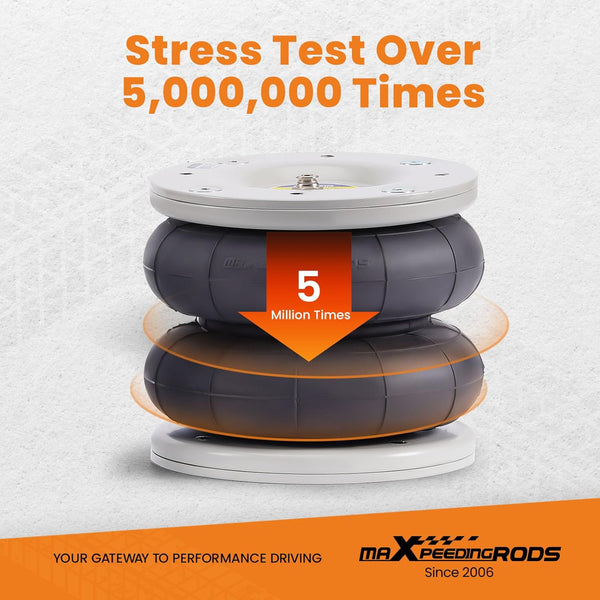 maXpeedingrods Air Suspension Kit for Ford Transit 2001 Onwards RWD Twin Wheel – 4000kg Load, 12V Compressor, 2x Air Springs, Fits Panel Van/Tipper/Motorhome/Camper