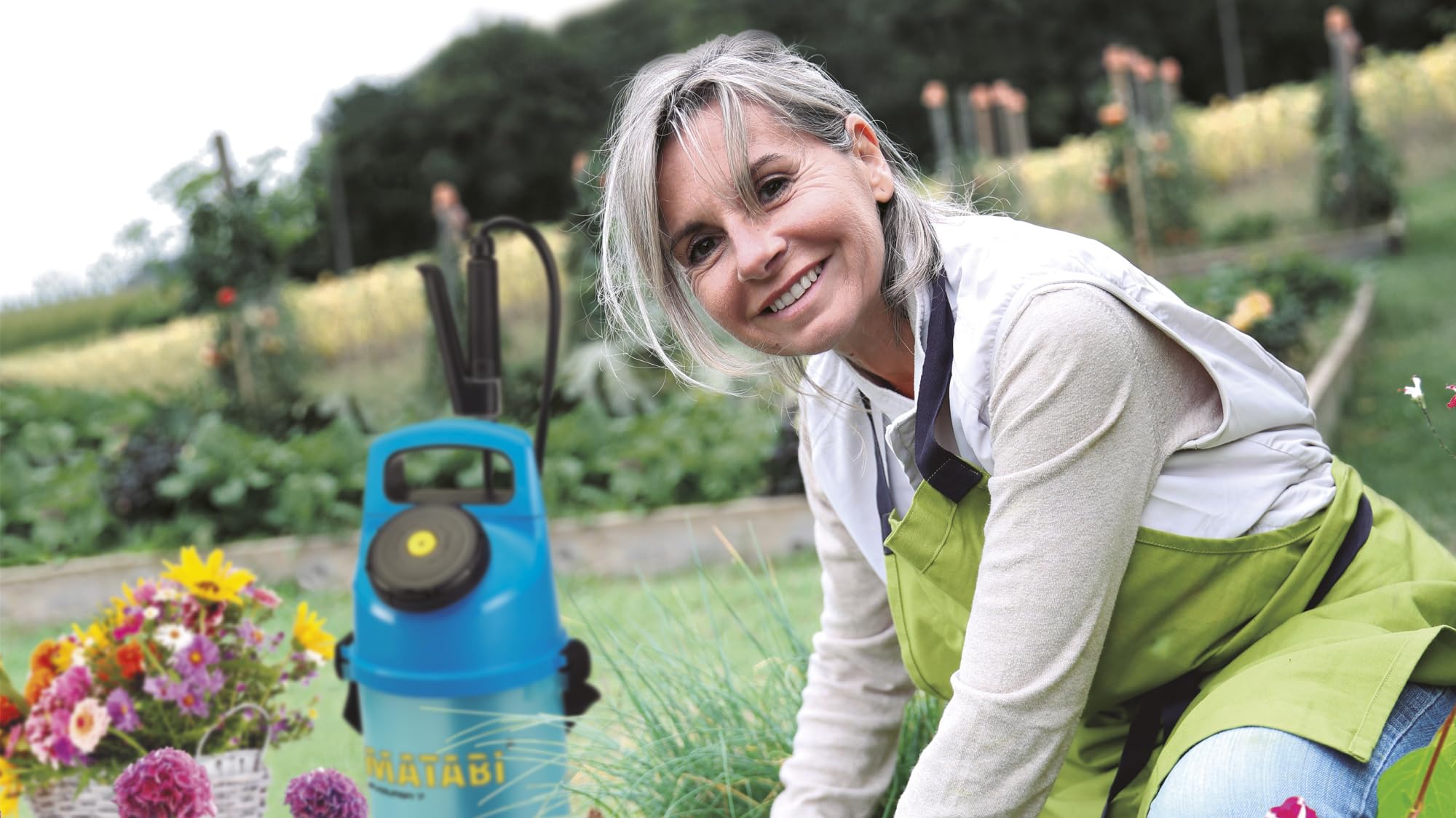 Evolution 7 Pressure Sprayer - 5L Capacity - Ergonomic and Translucent Design - Wide-Fill Opening - Ideal For Gardens and Orchards - Made in Europe