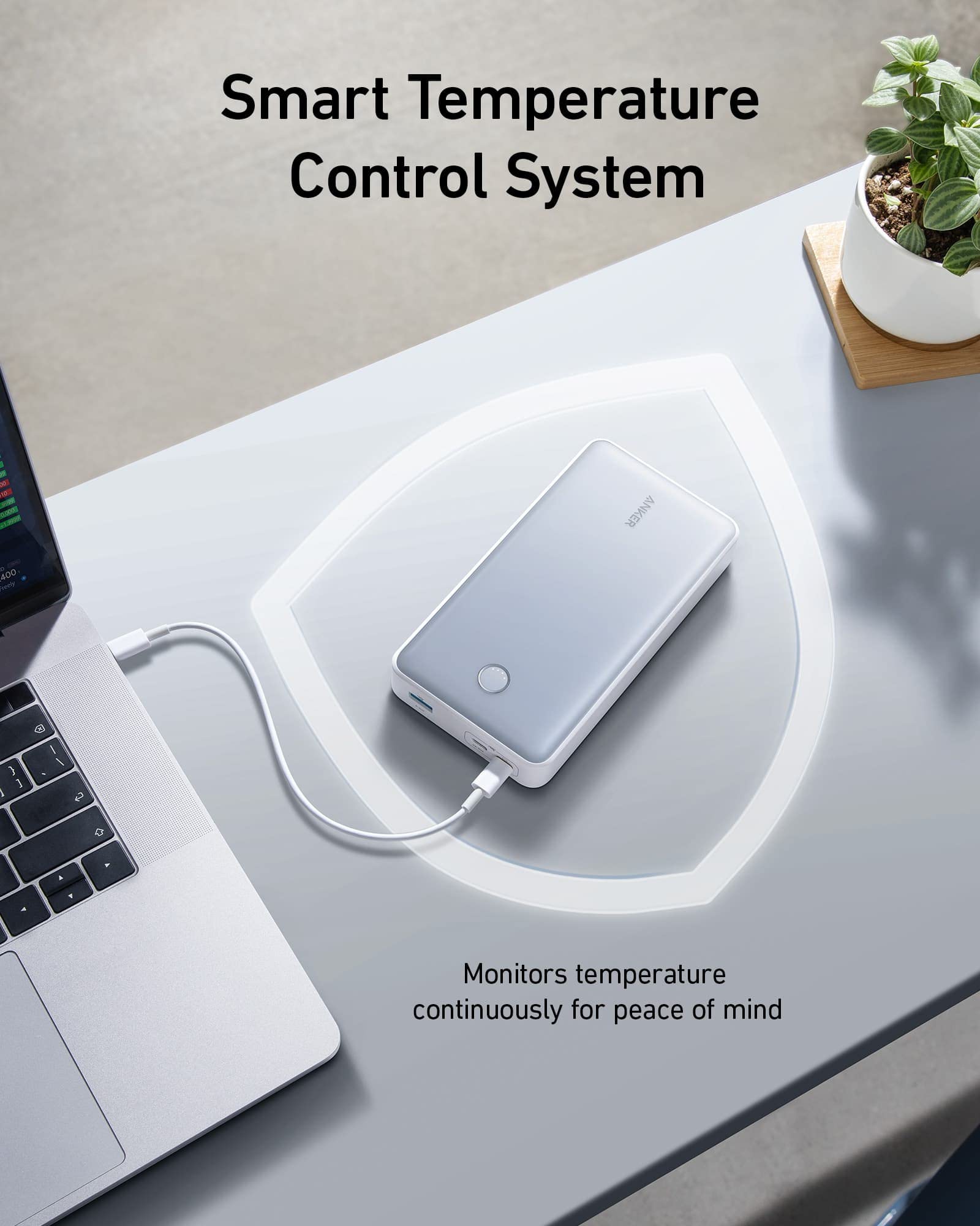 Anker Power Bank, 24,000mAh 65W Portable Charger, 537 Power Bank (PowerCore 24K for Laptop), for Dell XPS, Microsoft Surface, iPad Pro, iPhone 16/16 Plus/16 Pro/16 Pro Max/15/14/13 Series, and More