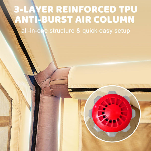 Ytaoeo Inflatable Tent Outdoor camping tent Inflatable camping tent made of waterproof Oxford fabric Air glamping tents for 4 seasons campings