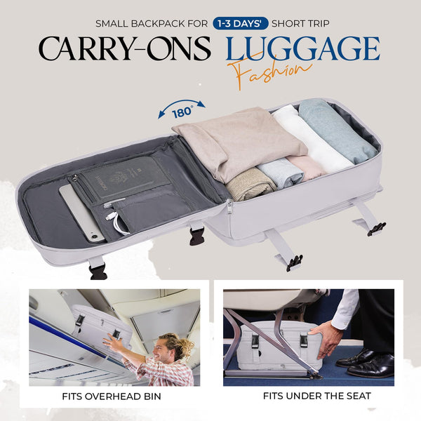 for Ryanair Cabin Bags 40x20x25 Underseat Bag,Small Travel Backpack Cabin Size Carry-ons for Women Men,Hand Luggage for Overnight,Casual Daypack with Laptop Compartment,Anti Theft Pocket