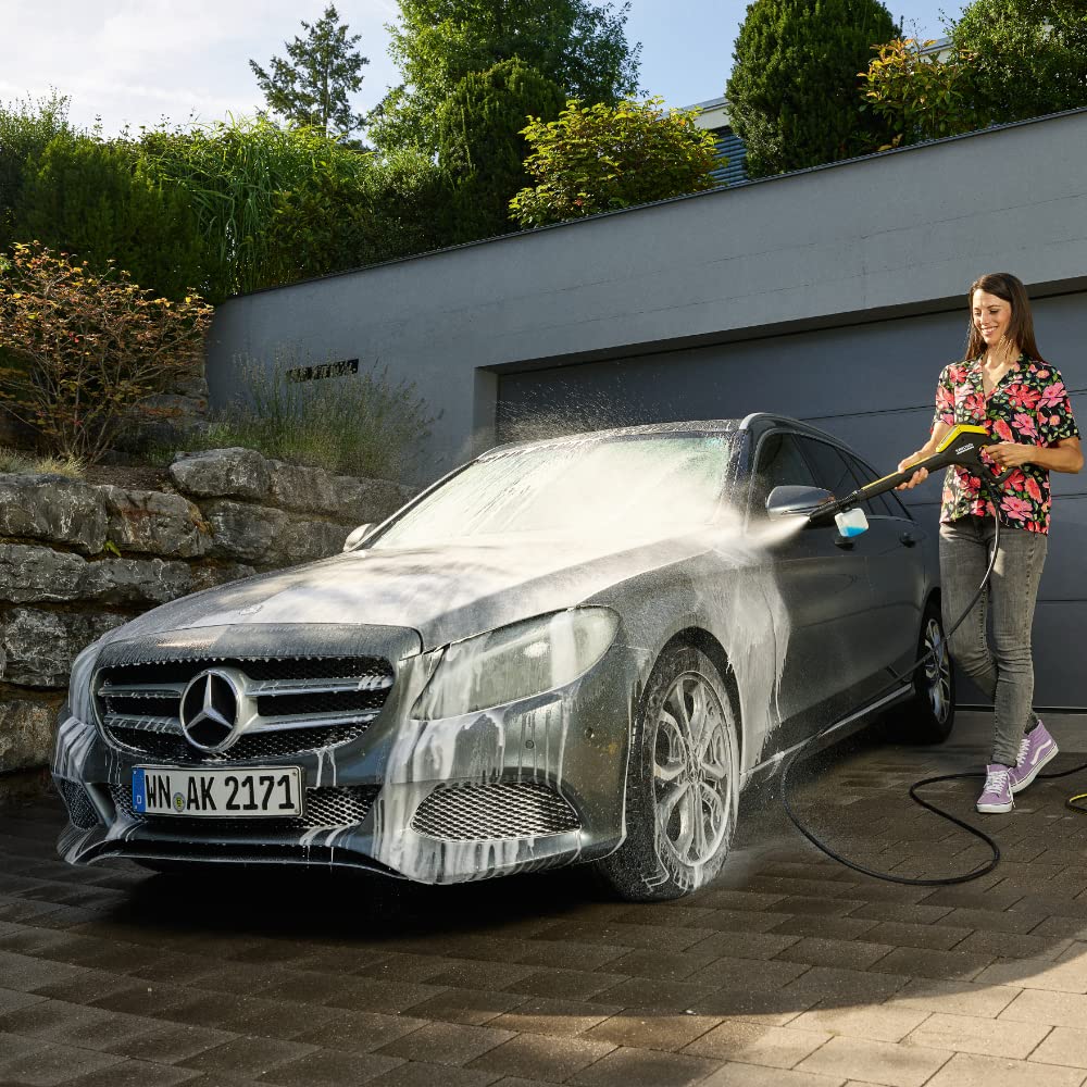Kärcher K 2 Power Control Home pressure washer, pressure: max. 110 bar, flow rate: 360 l/h, area: 20 m²/h, water filter, weight: 4.0 kg, high-pressure gun, dirt blaster, spray lance, Home Kit