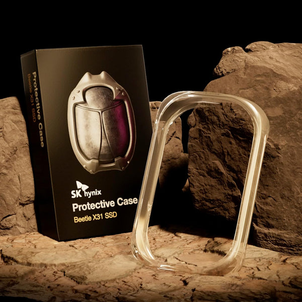 SK hynix Beetle X31 1TB External SSD with DRAM - up to 1050MB/s, USB C 3.2 Gen2, External Solid State Drive for PC/Mac/Tablet/Android/Gaming Consoles (Champagme Gold)