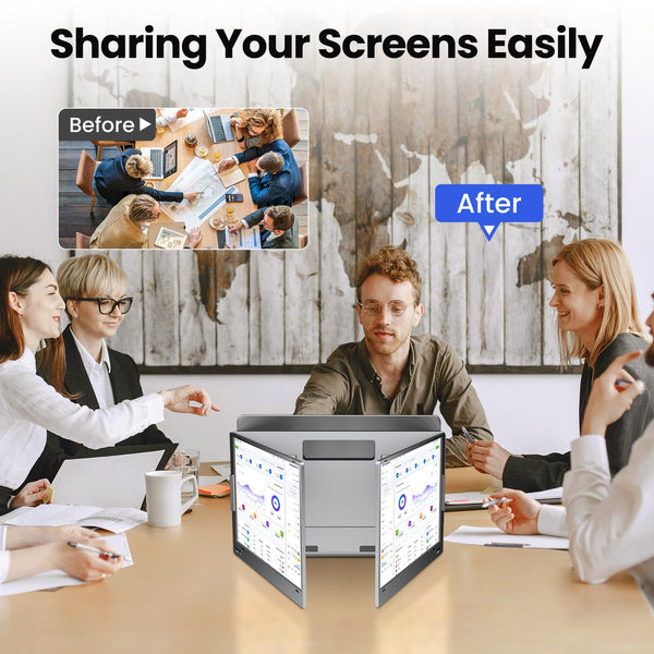 KPKUE 15.6" Laptop Screen Extender Monitor, 1080P FHD IPS Dual Portable Monitor for Laptop, Compatible with 12" -16" Laptops, Plug and Play (Windows only) X90E