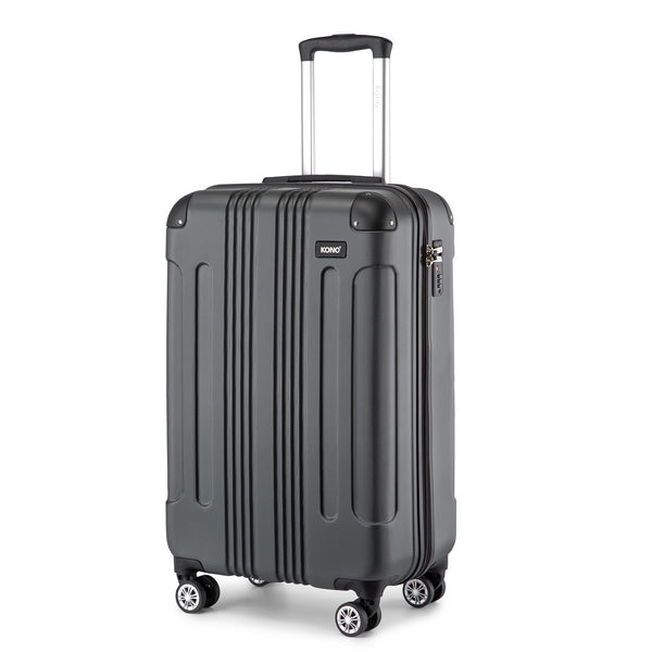 Kono 28 Inch Large Hard Shell Luggage Lightweight ABS 4 Wheels Spinner Business Trip Trolley Case Suitcase (Grey)