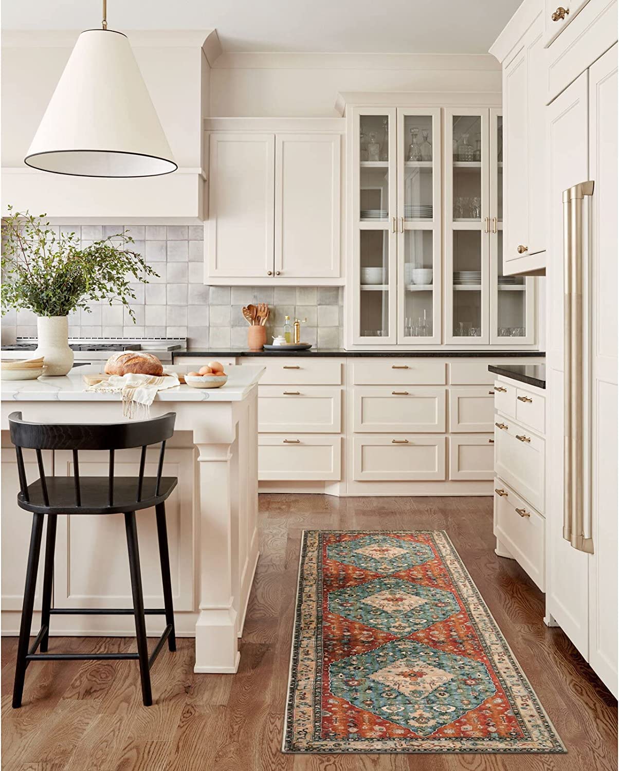 KIMODE Boho Hallway Runner Rug 60 x 210cm, Non Slip Rugs for Bedroom Machine Washable Kitchen Rug Soft Vintage Living Room Rugs Non Shedding Rug for