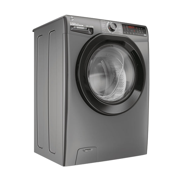 Hoover H-WASH 350 9kg Freestanding Washing Machine, 1400 RPM, A Rated, ECO-Power Inverter Motor, hOn App, 60 Programmes, Eco Doser, Power Care System, Graphite, 60x54x85 cm - H3WPS496TAMBR680