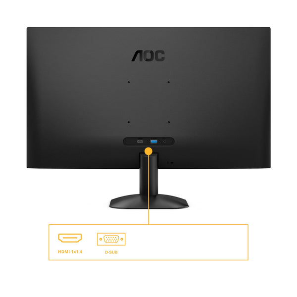 AOC 27B3CA2 - 27 Inch FHD Monitor, 100Hz, IPS, Speakers, USB-C Connectivity, FlickerFree, Adaptive Sync, LowBlue (1920 x 1080, 250 cd/m2, HDMI 1.4 / USB-C 65W Power delivery)