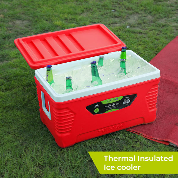 Royalford Insulated Cooler Box - Hot/Cold Freezer Box with Integrated Lock Lid and Carry Handle - Ideal for Beach and Picnic
