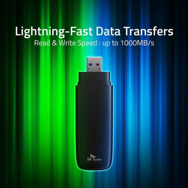 SK hynix Tube T31 1TB External SSD | up to 1000MB/s | 10 Gbps | USB-A 3.2 Gen2 | Portable SSD Drive