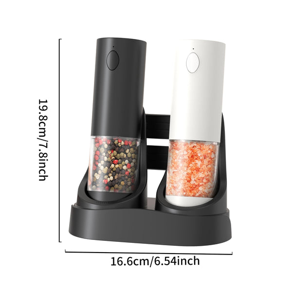 Salt and Pepper Grinder Set, Adjustable Coarseness Salt Shakers, Premium Ceramic Glass Body Salt and Pepper Mills [Without Spice Content]