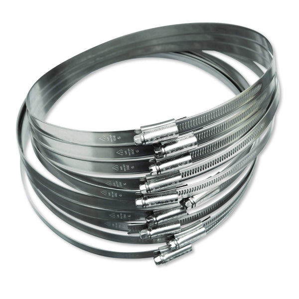 Eclipse Professional Tools ECW1-2A W1 Box of 10 35-50mm (1 ⅜" - 1 ¾") Mild Steel Worm Gear Hose Clamps