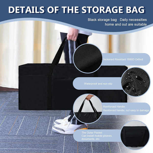 3 Pack 110L Travel Duffle Bag, Extra Large Heavy Duty 1680D Oxford Fabric Holdall Bag, Foldable Long Sports Duffle Luggage Bags Durable & Water Resistant