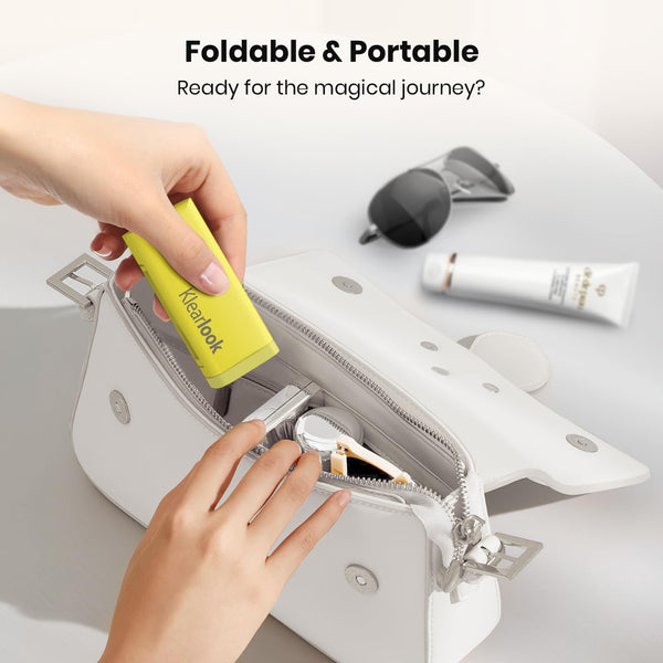 Airplane Phone Holder - Klearlook 4 in 1 Adjustable Phone Stand for Travel,360 Rotation Handsfree Viewing Flight Phone Holder,Foldable Travel Essential,Accessory for Flying/Traveling/Home/Office-Black