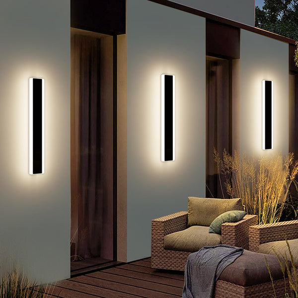 Mikeru 6500k Cool White Outdoor Wall Light, 150cm Modern Porch Wall Light, LED Vertical Long Acrylic Garden Fixture, IP65 Waterproof for Balcony, Living Room, Garage, Patio