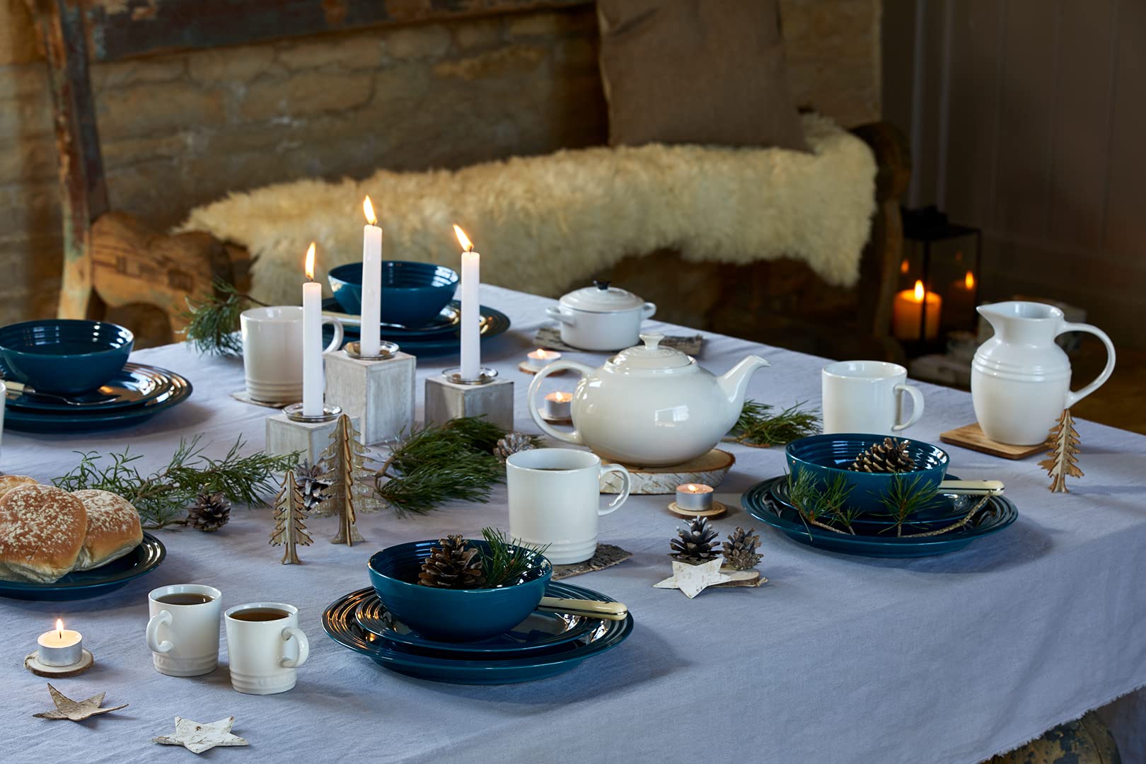 Le Creuset Stoneware Grand Mug, 400ml, Deep Teal, 70304406420002