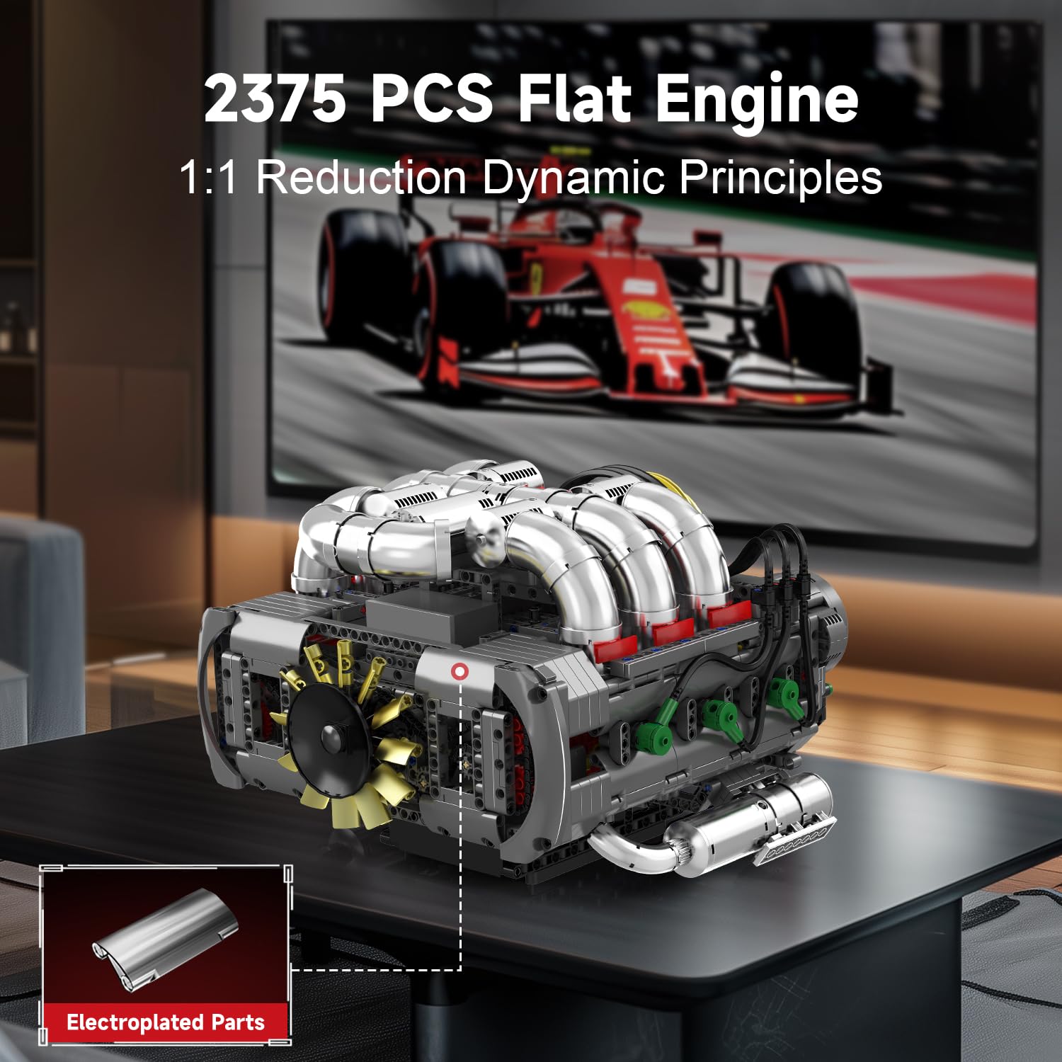 Mould King V12 Engine Building Block Sets, V12 Engine Model Kit That Runs, MOC Engineering Model Building Kit with Battery and Motor, Engineering Building Blocks for Adults (3472 PCS)