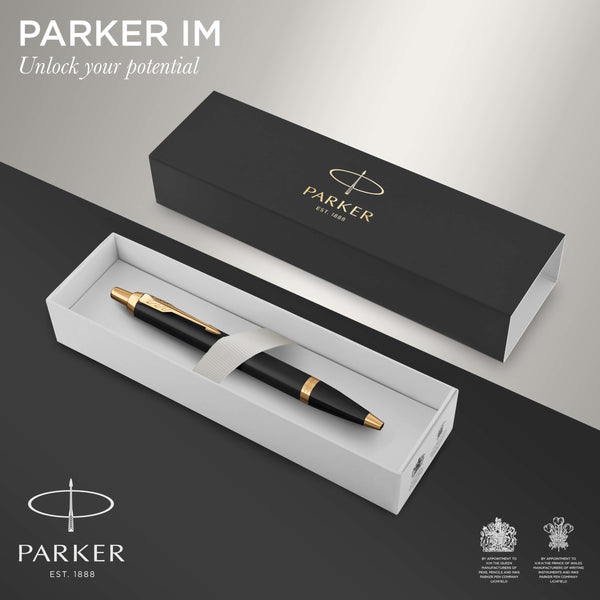 Parker IM Ballpoint Pen | Dark Espresso with Medium Point Blue Ink Refill | Gift Box