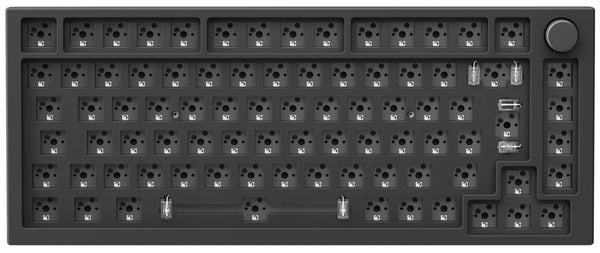 Glorious Gaming GMMK PRO 75% Barebones (Frame Only) - Modular Mechanical Gaming Keyboard, TKL Size (75%), 1.5kg Frame, RGB, Customisable, 5-Pin Switch Support, International/ISO Layout - Black Slate