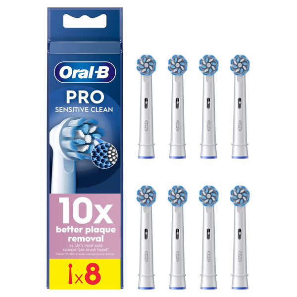 Oral-B Pro Sensitive Clean Toothbrush Heads, Pack of 10 Counts, Suitable for Mailbox