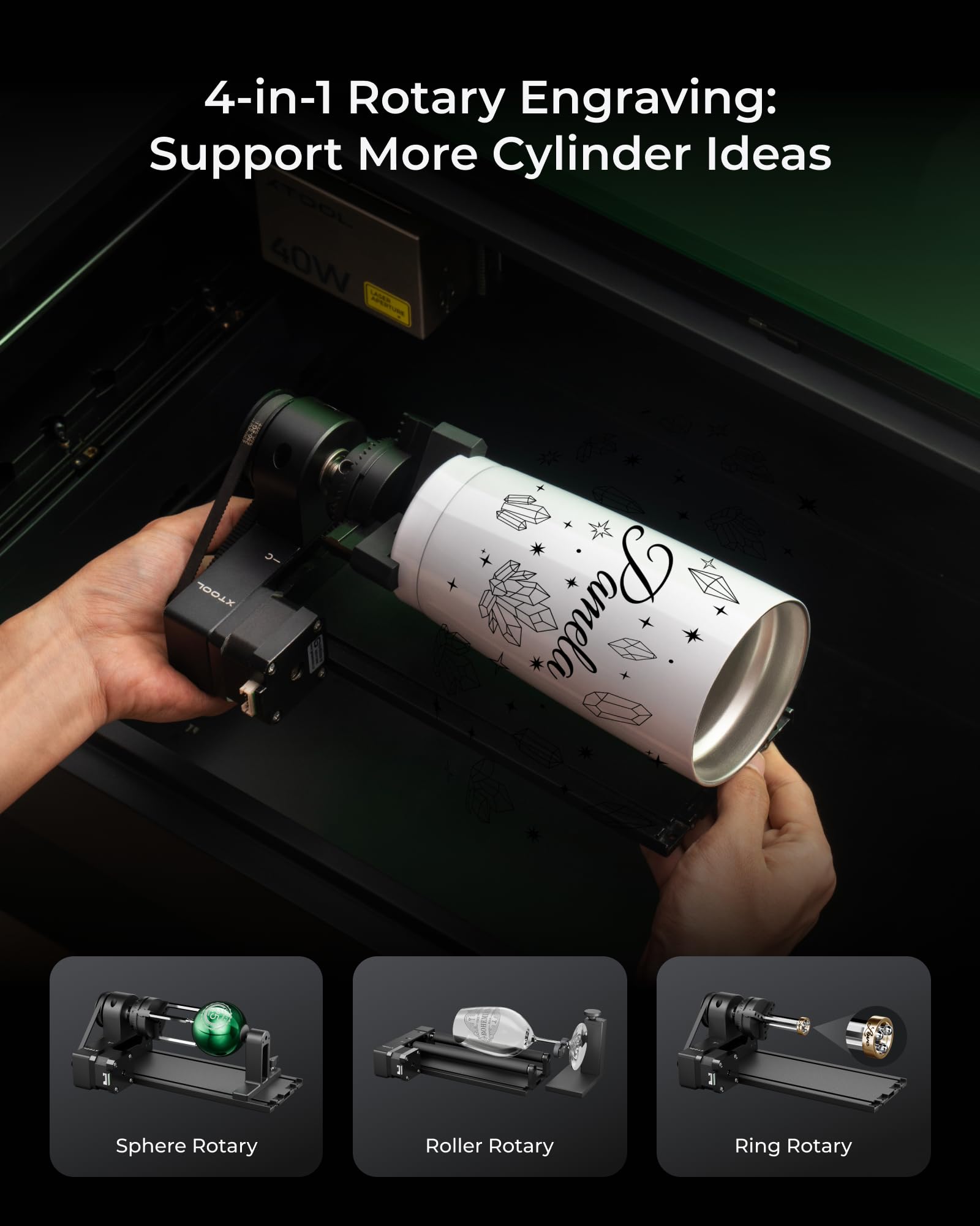 xTool S1 20W Engraving Machine with Riser Base & Honeycomb Working Sheet & Air Assit & RA2 Pro, Auto Focus, Enclosed Engraver and Cutter for Wood and Metal, Class I Safety CNC Machine