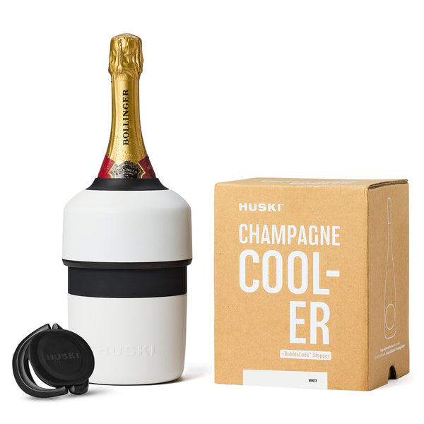 Huski Champagne Cooler | New | Award-Winning Iceless Design with Detachable Bottle Stopper | Keeps Wine Cold up to 6 Hours | Fits Most 750ml