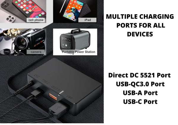 Mobisolar 60W Foldable Solar Panel Portable Monocrystalline Solar Charger for Power Station Caravan Boat Camping Camper 12V Car Off-grid Home RV Battery with USB and DC outputs (Mono Perc Design.)