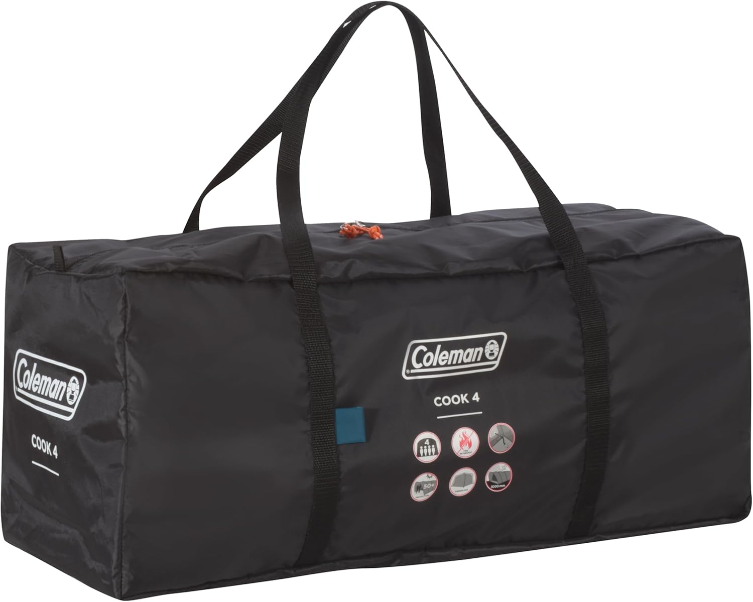 Coleman Cook 4 Family Tent | 4 Man Tunnel Tent with Separate Living And Sleeping Area | Easy To Pitch | 4 Person Camping Tent | 3000mm Waterproof | with Sewn-in Groundsheet