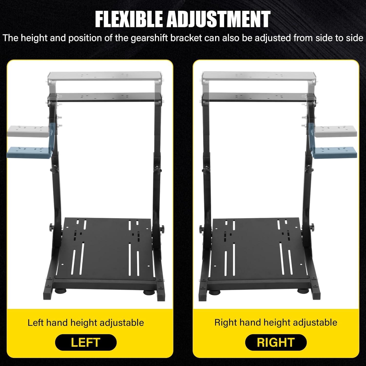 VELPAX Steering Wheel Stand, Height Adjustable Racing Wheel Stand, Wheel Stand Compatible with Logitech G25 G27 G29 G920, GT Racing Simulator Wheel Stand, Wheel Support and Pedal not Included