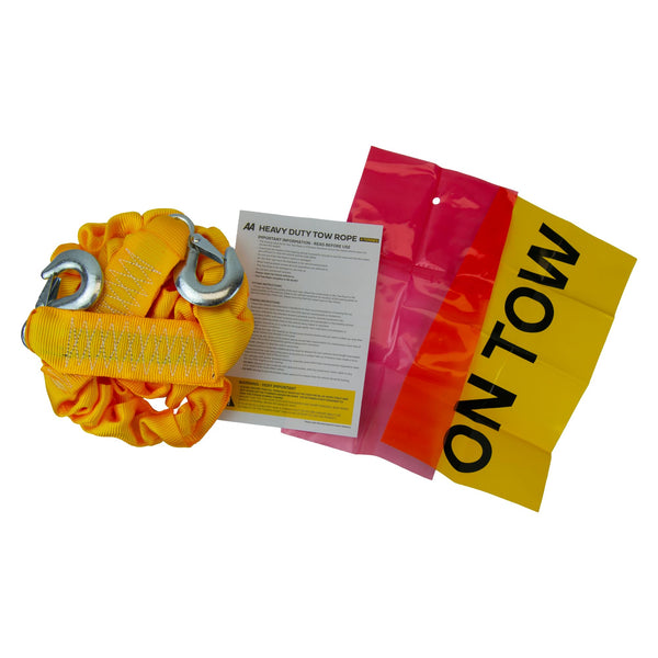 AA 2T 3.5 m Tow Rope AA6189 – Yellow Strap-Style Towing Belt for Car Breakdowns Other Vehicles up to 2 Tonnes