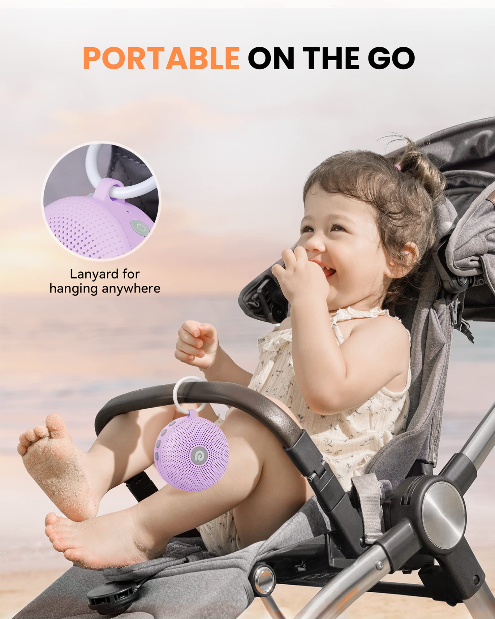 Dreamegg White Noise Machine, Portable Sound Machine Baby Features Powerful Battery, D11Max Sleep Aid Sound Machine for Baby Adults 21 Soothing Sounds for Sleeping Nursery Travel Gift USB Rechargeable