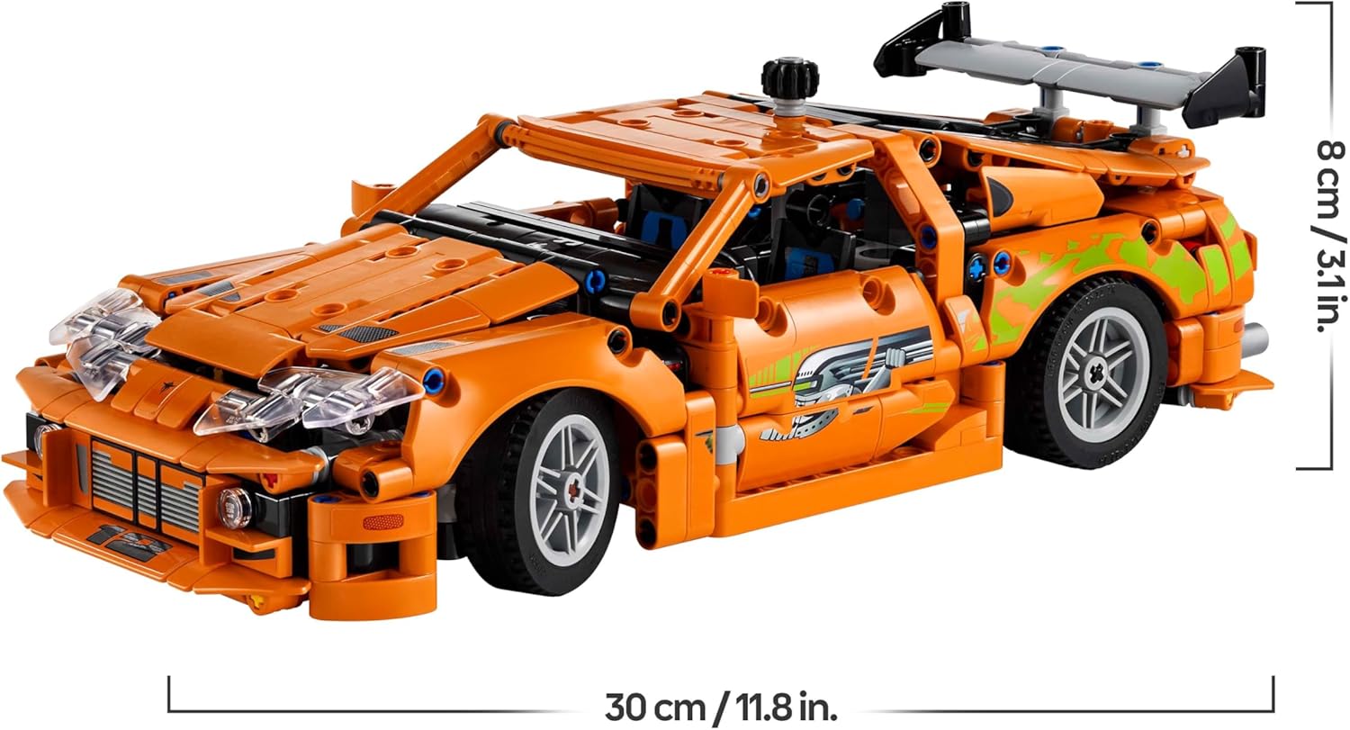LEGO Technic Fast and Furious Toyota Supra MK4 Toy Car - 6 Cylinder Engine & Opening Doors - Model Kits for 9+ Years Old Boys & Girls or Adult Motorsport Fans - Birthday Gift Idea - 42204