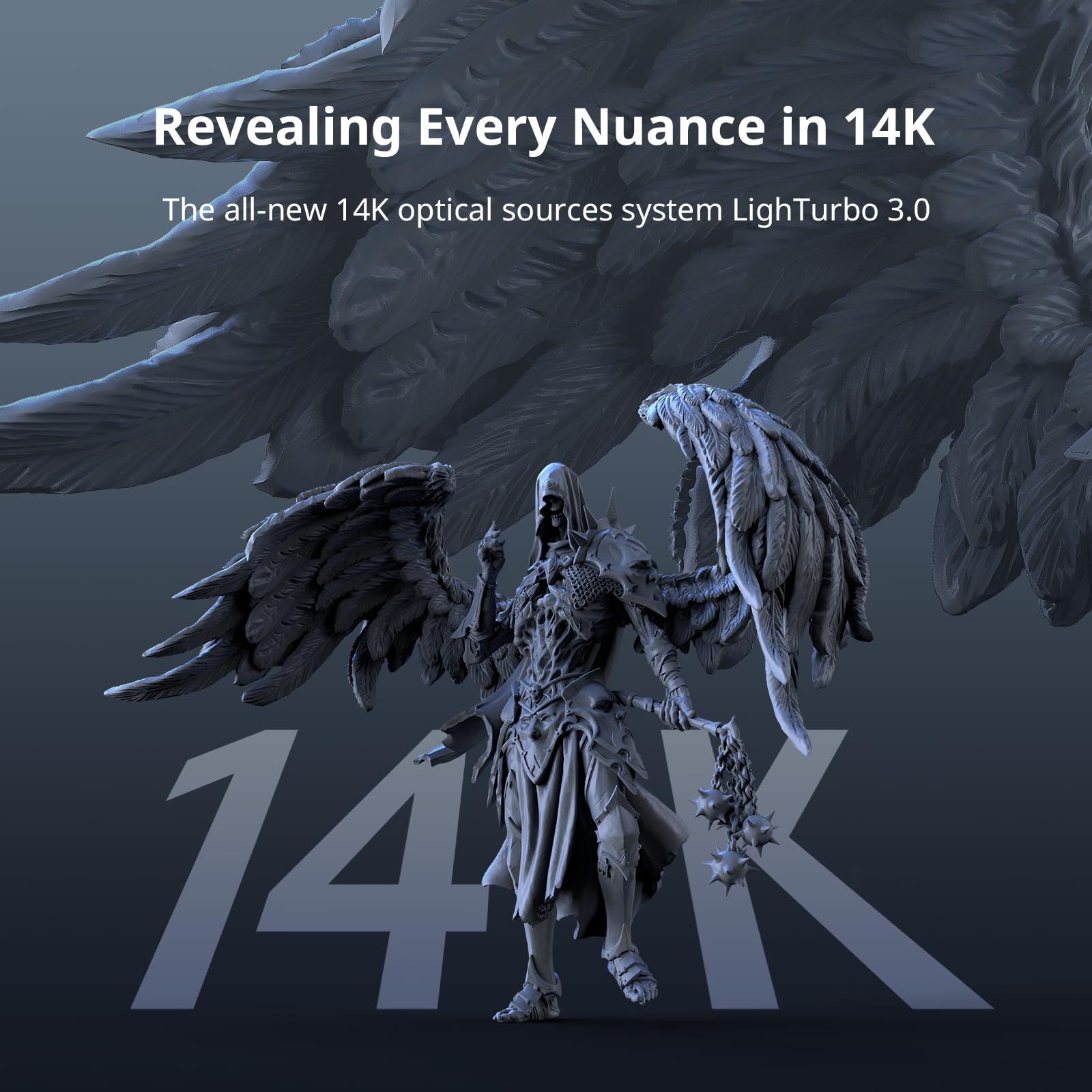 ANYCUBIC Photon Mono M7 Resin 3D Printer, 150mm/h Printing Speed, 10.1” 14K HD Mono Screen Resin Printer with Latest LighTurbo 3.0, Intelligent Assisted Printing System, Printing Size of 223*126*230mm