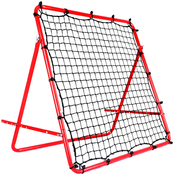 DRM Foldable Football Rebounder Net with Thickened Tube and Ropes, Soccer Rebounder Net Training Soccer Kickback Target Goal Net for Kids and