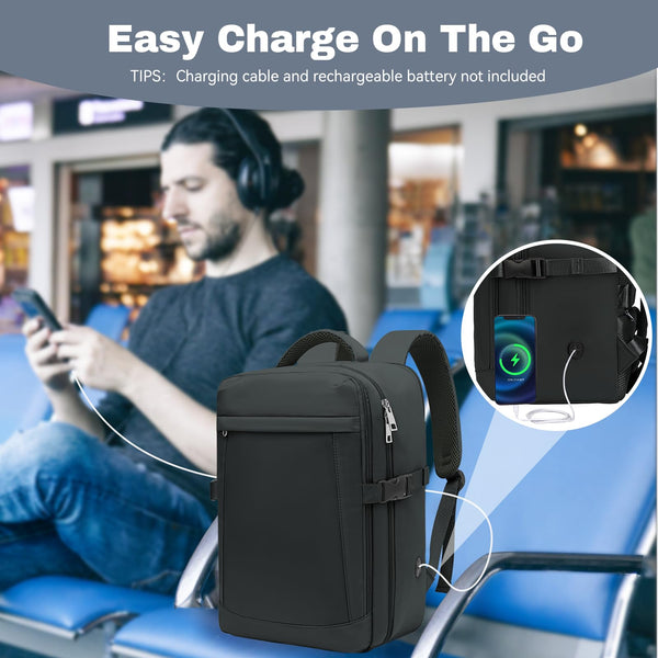 Xkdoai for Ryanair Cabin Bags 40x20x25, Travel Backpack Underseat Hand Luggage Carry-ons Airplanes Flight Bag Suitcases for Men Women