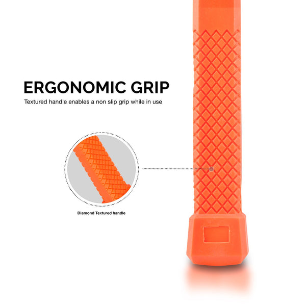 Neiko 02847A 2 LB Dead Blow Hammer, Neon Orange I Unibody Molded | Checkered Grip | Spark and Rebound Resistant