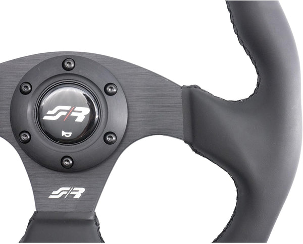 Simoni Racing Universal Steering Wheel 'Need for Speed' - Black Ecoleather - Diameter 330mm