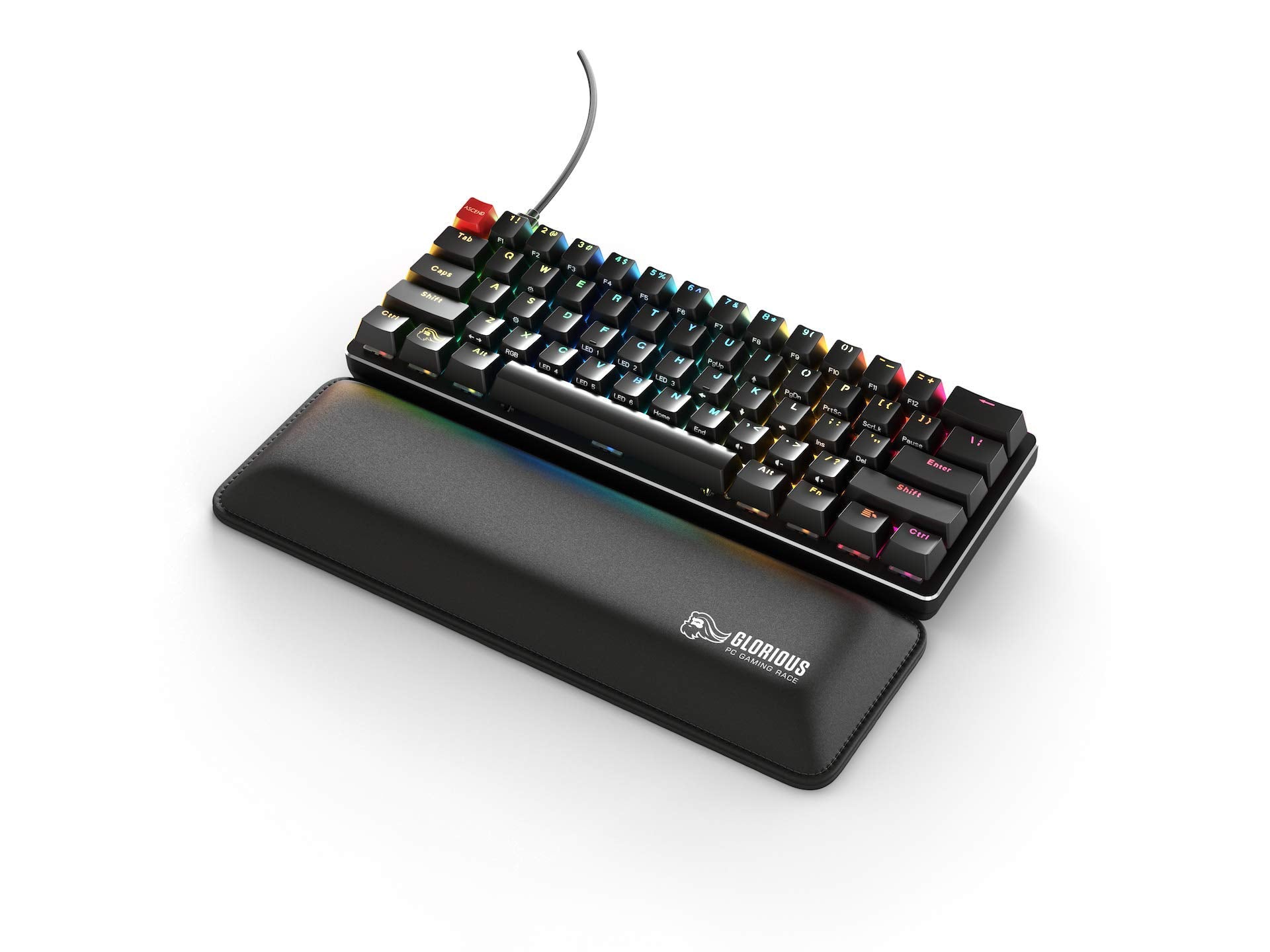 Glorious Gaming GMMK Compact 60%, Barebones (Frame Only) - Mechanical Gaming Keyboard, Per Key RGB, Hotswap & Customisable, International/ISO Layout - Black