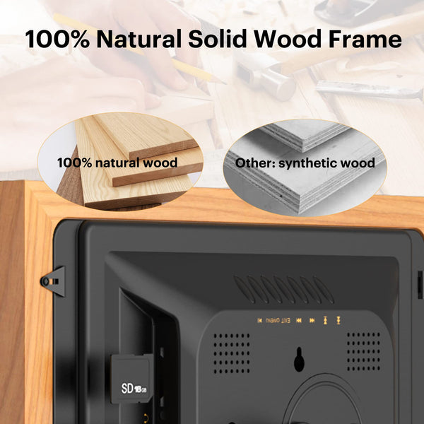 KODAK Digital Photo Frame WiFi Digital Picture Frame 10.1 Inches, FHD 1920*1200 IPS Touchscreen, Wooden Smart Electronic Frame with 32GB Memory, Easy to Share Photo, Video via APP with Your Loved Ones